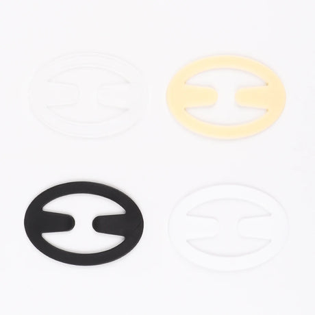 12/ pcs Elliptic shape Women Bra Strap Clips Fashion Wedding Party Invisible Bra Buckle Holders Underwear Non-slip Cross St