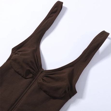 Sexy Tight Corsets Bodysuit For Women Deep V-neck Zippers Sleeveless Slimming Underwear 2026 New Lady Solid Backless Rompers