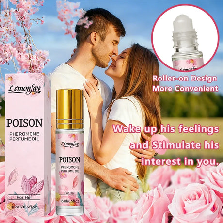 Lemonfay Pheromone Perfume Oil For Her | Alluring Feminine Scent | Long-Lasting Portable Roll-On Fragrance 15ml