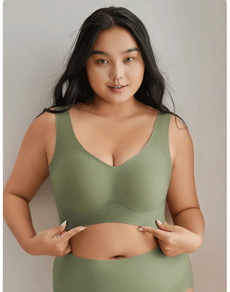 Multi-Color Solid Pattern Jelly Latex Girls' Bra Plus Size Adjustable Removable Steel Ring Everyday Spandex Marks Made