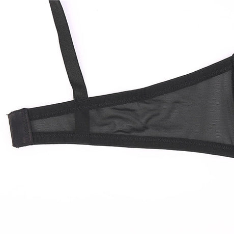 Varsbaby Women's Mesh See Through Bra Underwire Unlined Sheer Brassiere Sexy Ultra-thin Yarn Underwear Plus Size CDE Cup Bras