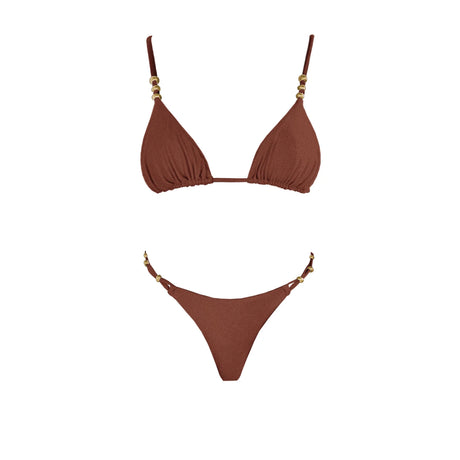Bandeau 3Pcs Biquini Sexy Bikini Women Swimsuit Push Up Swimwear Female Strappy Bathing Suits Green Bodysuit Beachwear Swim Suit