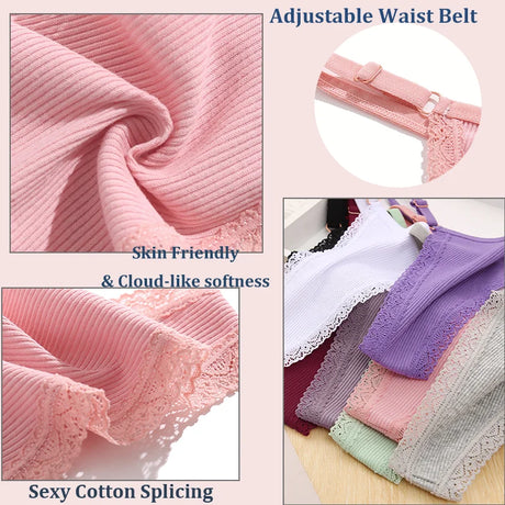 3Pcs/Set Cotton G-String Sexy Women Thong Adjustable Belt Seamless Panties Breathable Low Waist Lingerie Female Soft Solid Color