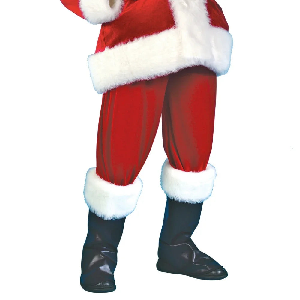 Santa Claus Cosplay Costume Christmas New Year Men Costumes Red Deluxe Classic Adults Xmas Set Carnival Party RolePlay Suits