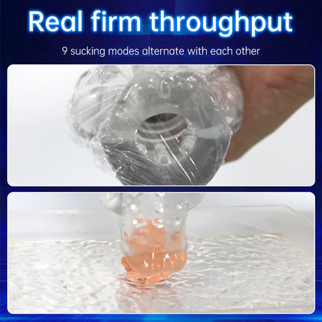 Automatic Male Masturbator Vibration Blowjob Sucking Machine Silicone Vagina Masturbation Cup Sex Toys Adult Goods for Men