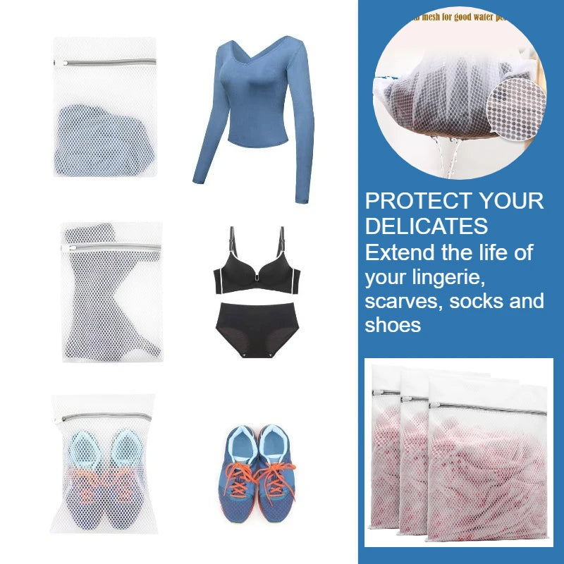 1/2/4/5/10Pcs Mesh Laundry Bags Durable Honeycomb Mesh Laundry Organizer Bags Reusable Washing Machines Bag Mesh Bra Bag