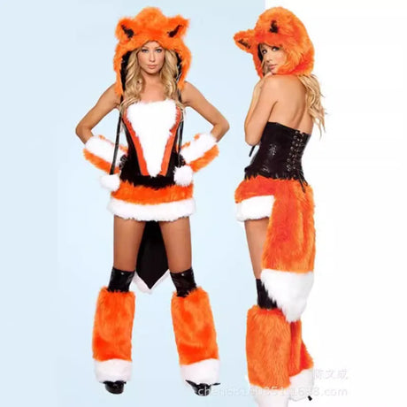 Cosplay Halloween Party Costume Ape Character Role Play Uniform Orange With Big Tail Wolf Game Costume Cosplay Costume
