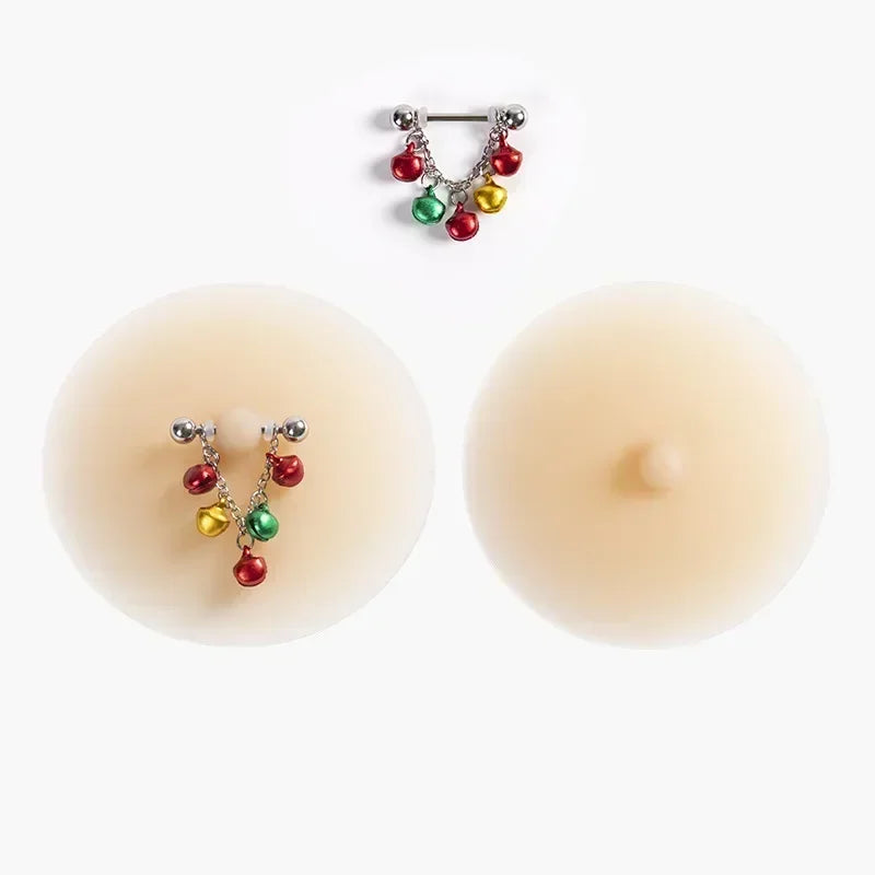 Tornova Solid State Rubber Nipple Patch Invisible and Traceless Solid Chest Patch Women's Sexy Breast Patch Nipple Decoration