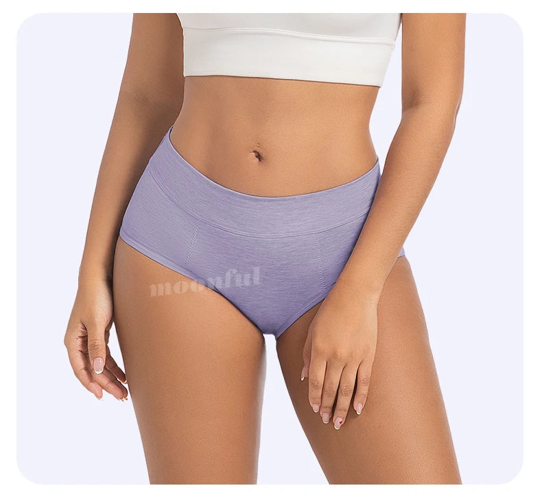 Menstrual Panties Woman Super Absorbent Menstrual Panties High Waist Bamboo Fiber Leakproof Menstruation Period Underwear Girl
