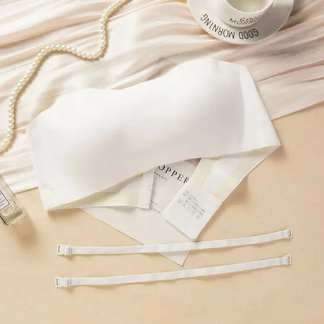 Strapless Seamless Push Up Bra for Women Non-Slip Anti-Sagging Bandeau Tube Top Invisible Underwear for Small Chest