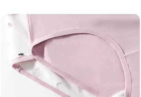 4Pcs Cotton Women Panties Breathable Underwear Fashion Print Ladies Briefs Slim Soft Underpants High-Rise Sexy Ladies Lingerie