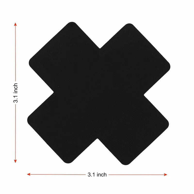 20pcs Red Heart Kiss Me Shape Self-Adhesive Disposable Satin Nipple Covers for Women Breast Pasties Stickers for Strapless Cloth