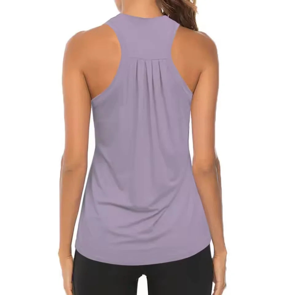 Sleeveless Racerback Workout Tank Tops for Women,Dry Quick Breathable Gym Running Training Yoga Shirts,Fitness Sport Yoga Vest