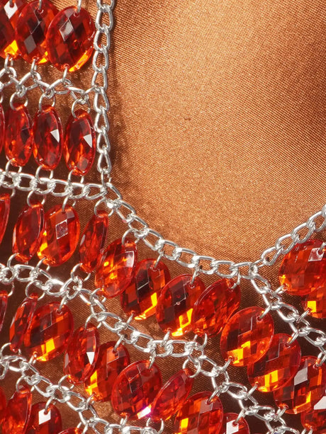 Women Sexy Backless Shine Diamond Body Chain Exotic Tanks Novelty Hollow Out Chest Chains Decor Bustier Tops Nightbar Clubwear