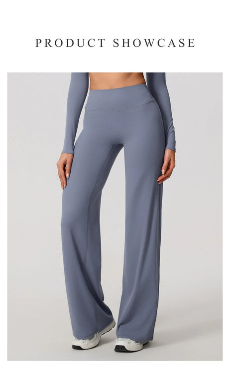 New Summer High Waist Wide-Leg Yoga Joggers Women's Autumn Casual Outdoor Sweatpants Female Straight Tracksuit Bottoms