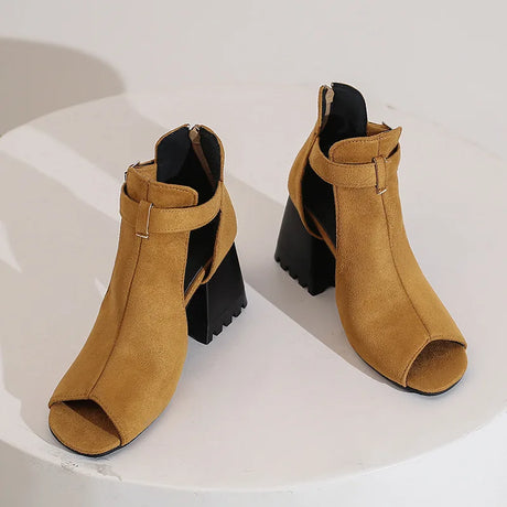 Summer Women's Fashion Peep Toe Thick Heel Sandals High-heeled Shoes for Woman Denim Leopard Print Sandalias de Mujer WSH5343