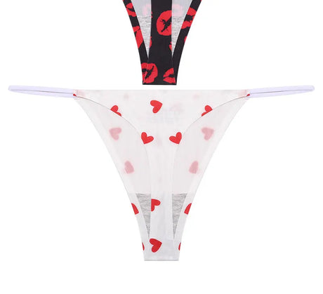 FINETOO 4PCS Seamless Thong Women Thin Strap Low Waist High Flexibility Panties Sexy Underwear Ladies Briefs T-back Comfortable