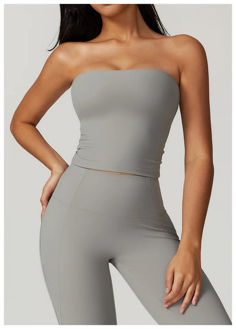 Strapless Yoga Vest for Women Sexy Beautiful Back Sports Bra for Women's Underwear Gym Shock-absorbing Quick Drying Fitness Top