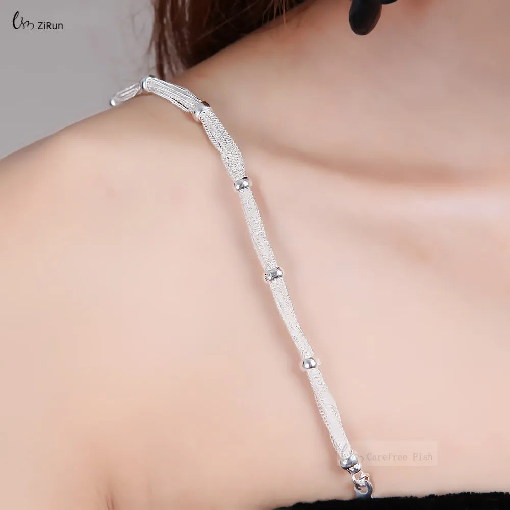 Detachable Rhinestone Metal Bra Strap for Women, Non-Slip Invisible Adjustable Crystal Shoulder Straps,Lingerie Accessories Gift