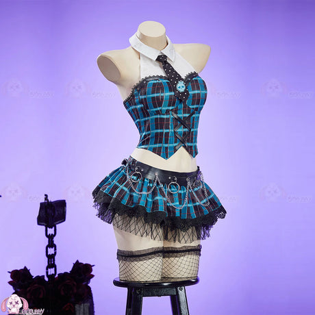 Frankie Stein Monster Cos High Cosplay Costume Anime Shirt skirt socks gloves Halloween carnival women's Gothic JK new uniform