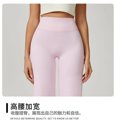 Women High Waist Wide Leg Yoga Pants Loose Flare Leggings Tummy Control Straight Workout Trousers Casual Lounge Pants Fitness