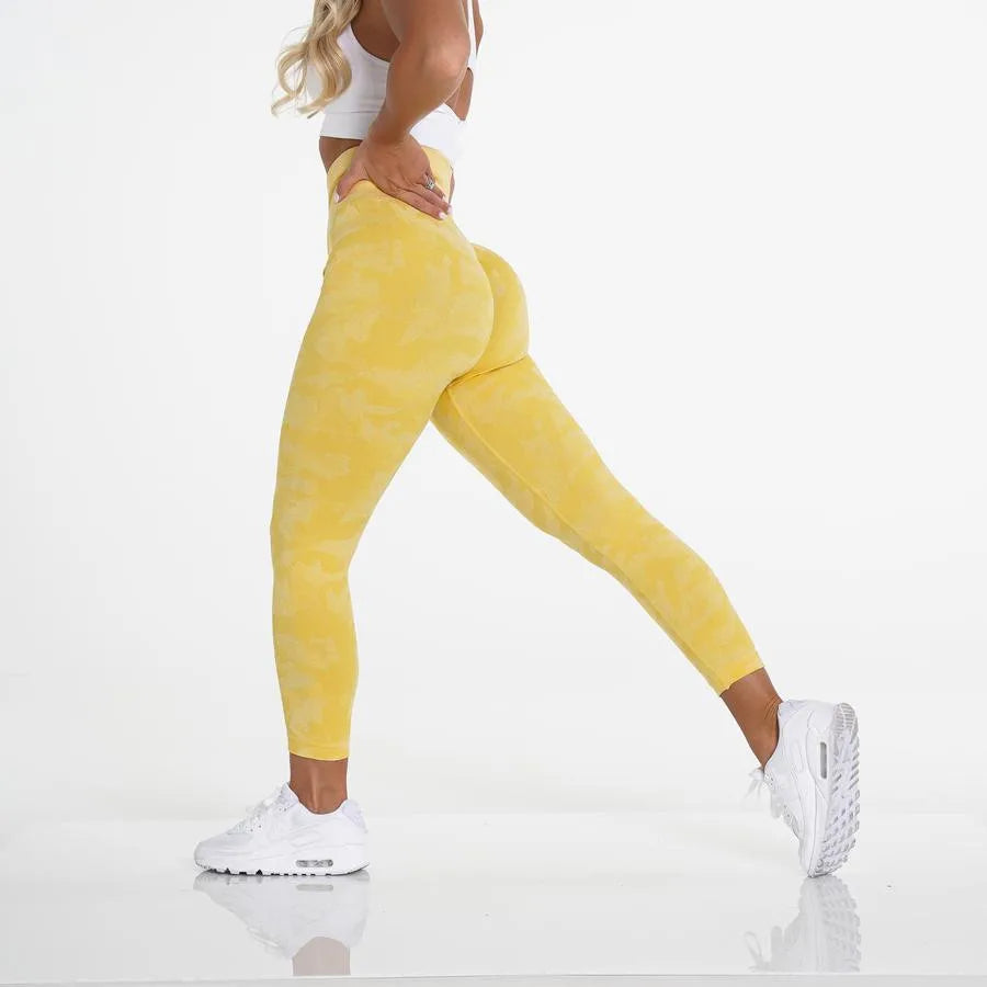 Scrunch Butt Sports Leggings Booty Fitness Tights Gym Leggings Sportswear Camo Seamless Leggings Women High Waist Yoga Pants