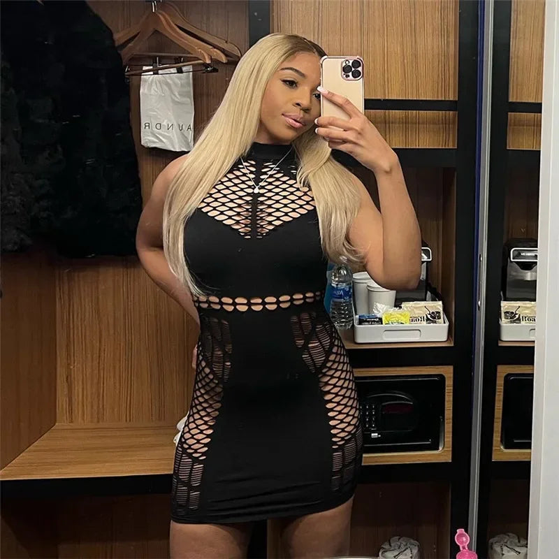 SIMPLEJEWEL Fishnet Lingerie Tight for Women Black Fish Net Bodysuit Sexy Chemise Teddy Naughty Women's Mesh Lace Body Stockings