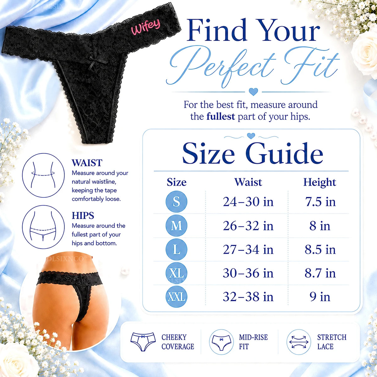 Custom Embroidered Name Lace Panties for Women Personalized Letter Bridal Underwear Wedding Honeymoon Gift