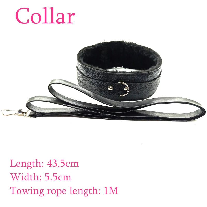 Adult Game Sex Products BDSM Bondage Set Metal Anal Plug Fox Tail Handcuffs Whip Gag Sex Shop Erotic Sex Toys For Couples Women