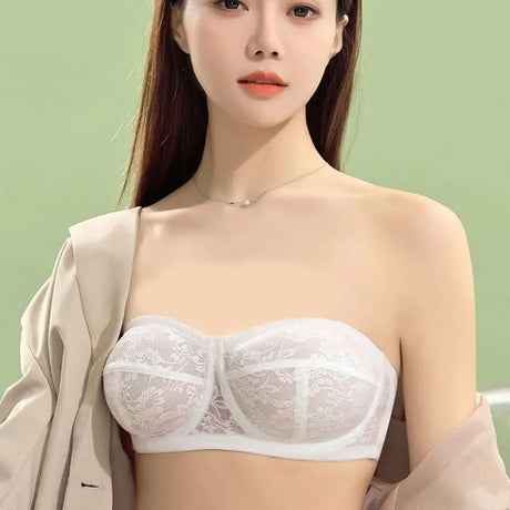 Mesh Thin Lace Transparent Bra Close-fitting Shockproof Seamless Invisible Bra Anti-sagging Lingerie Push Up Underwear Wedding