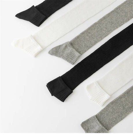 Women's Socks High New Summer Fashion Stockings Basic Women Leg Warmers Japanese Style Cotton Thin Girls Knee Socks Simple Long