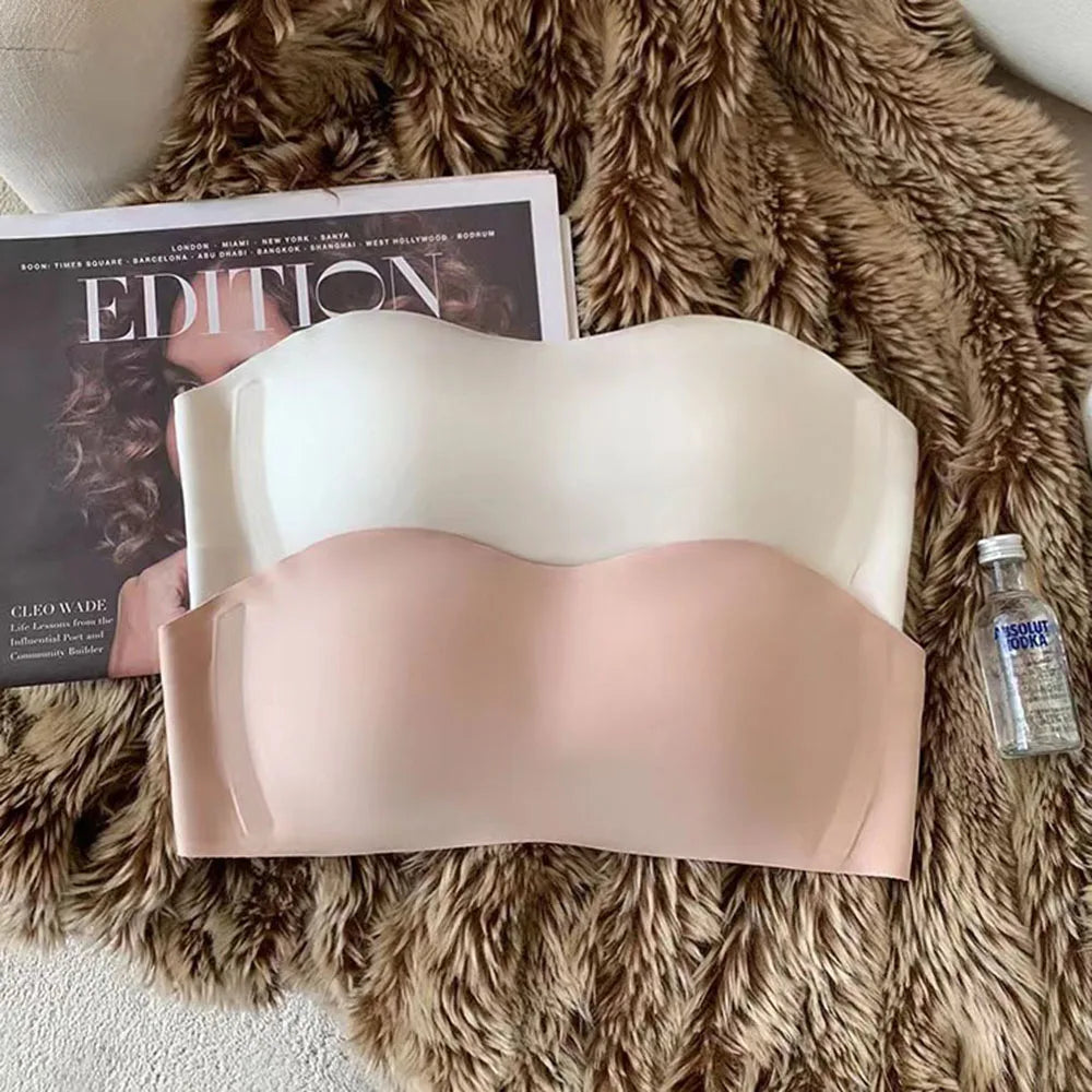 Sexy Seamless Tube Top Bra Invisible strapless Bras Women Underwear thin Non slip Push up Bralette Wireless Female Lingerie