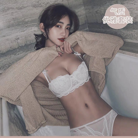 Women Bras Sexy Lace Half Cup Push Up French Style Lingerie Soft Deep V Top Breathable Back Closure Thin Bralette Ropa Mujer