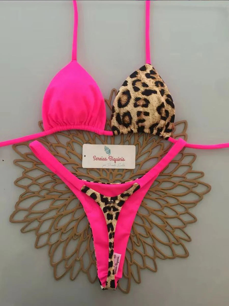 Micro Bikinis Women Swimsuit New Sexy Swimwear Halter Bikini Set Brazilian Biquini Female Thong Beachwear Party Wear
