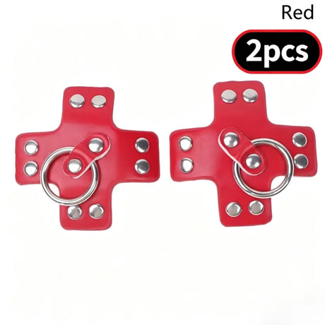 Women 1Pair Sexy Leather Cross Nipple Cover Reusable Breast Stickers Self Adhesive Nipple Pasties Nipple Covers Bra AccessoriesW