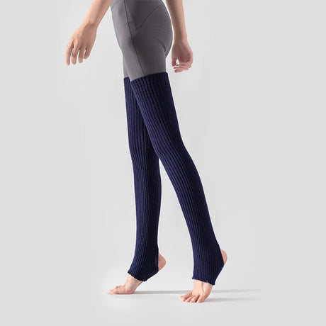 Women's Yoga Thigh-high Leg Warmers with Leg Protection, Long Tube Leg Coverings, Foot-stretching Knee-length Socks