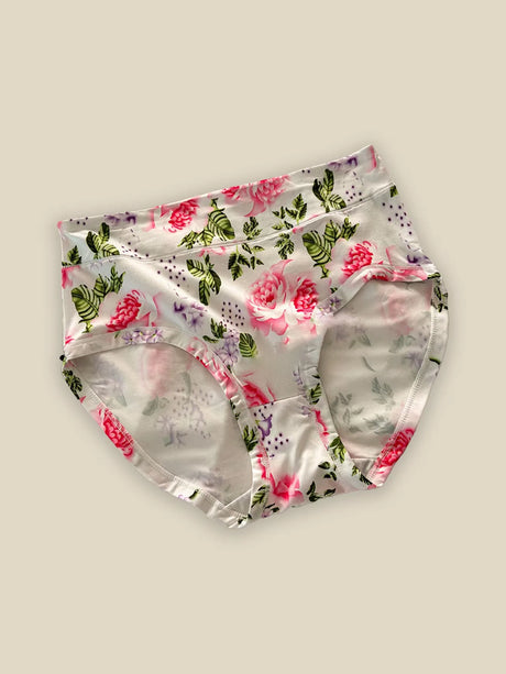 5PCS women's panties large plus size high waist seamless fashionableprinted soft and comfortable triangle pants