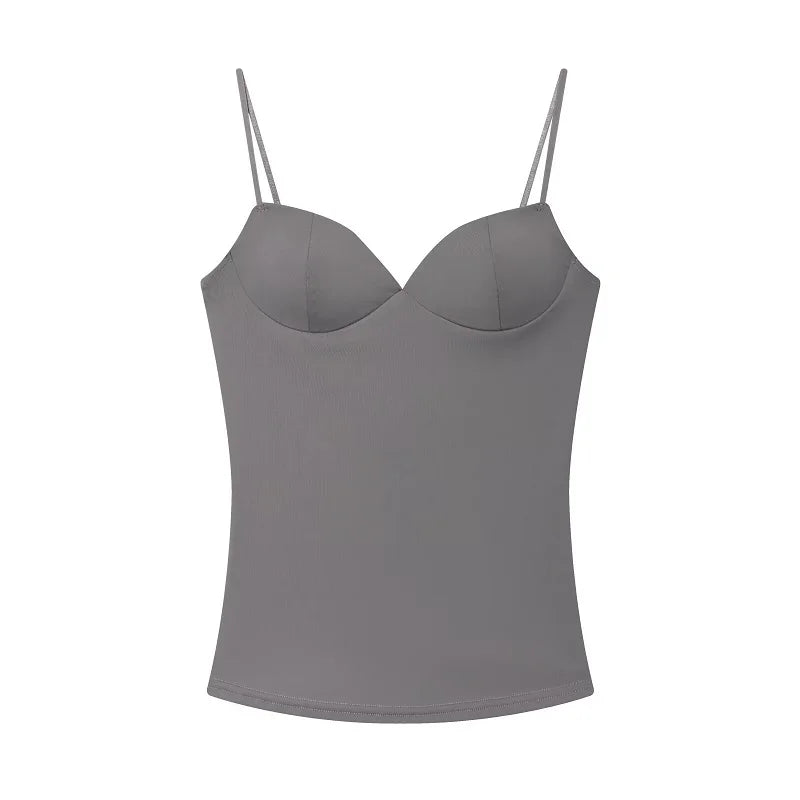 MUJER Sexy Corset Crop Top Woman Camisole Backless Short Tops for Women Sleeveless Bustier Tops Women Straps Tube Top Female