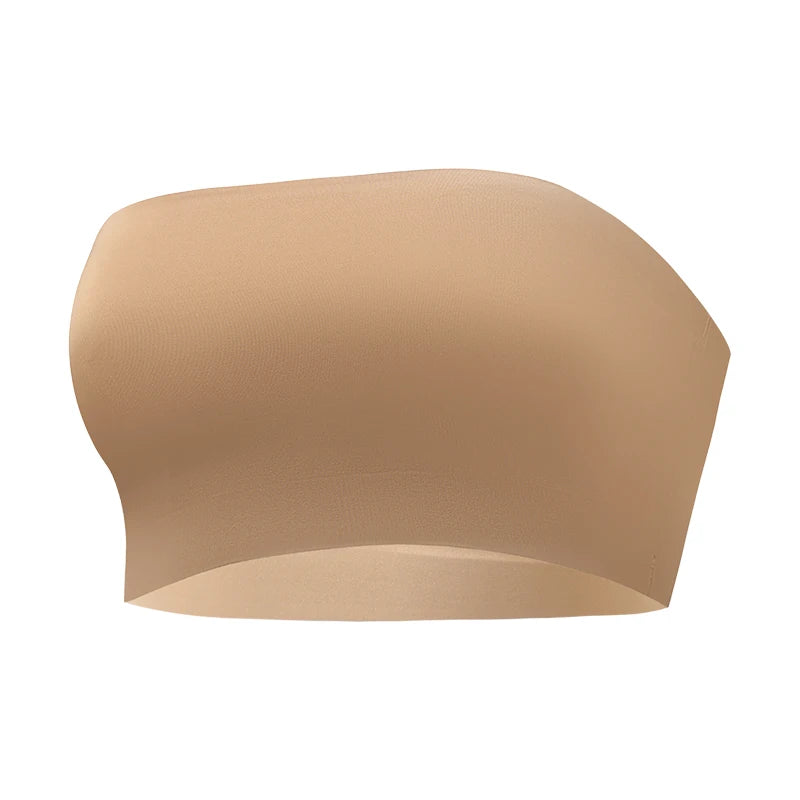 Hot Sale Seven Colors One Piece Women Seamless Strapless Bra Wireless Non-pad Bra Anti-skidding Ice Silk Traceless Strapless Bra
