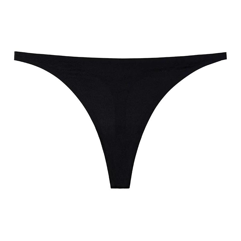 Ice Silk Thong Sexy Women Panties G String Briefs T Back for Girls Underwear Temptation Seamless Ladies Underpants Size S-XL