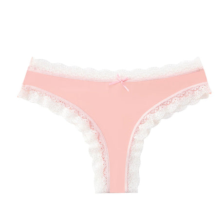 BZEL Women's Lace Floral Thongs Sexy Leopard Breathable Panties Low Waist G-String Female Fashion Underwear Cozy T-Back Lingerie