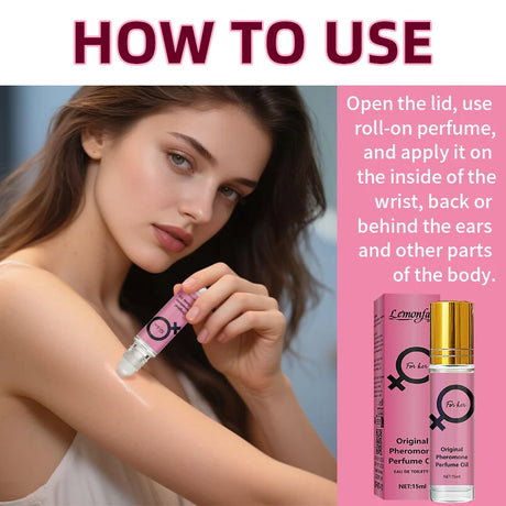 Lemonfay For Her Original Pheromone Perfume Oil - 15ml Portable Roll-On Fragrance, Long-Lasting Intimate Scent for Women