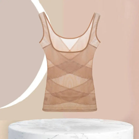 Mesh Thin Slimming Bodysuit Shaper Abdomen Tummy Control Postpartum Vest Lingerie Seamless Body Shaping Underwear Yoga