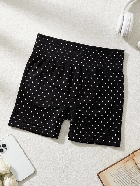 Polka Dot Yoga Set Halter Sports Bra High Waist Booty Shorts Push Up Gym Outfit for Running Fitness