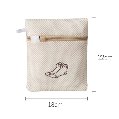 Laundry Bag Sets For Washing Machines Embroidery Fine Mesh Underwear Organizer Basket Clothes Cleaning Protect Anti-deformation
