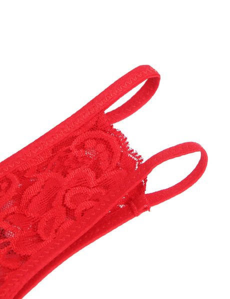 Lace Bow Thong Panties for Women Sheer Mesh G String Sexy Underwear Open Crotch Low Rise Plus Size Lingerie Hot Sale