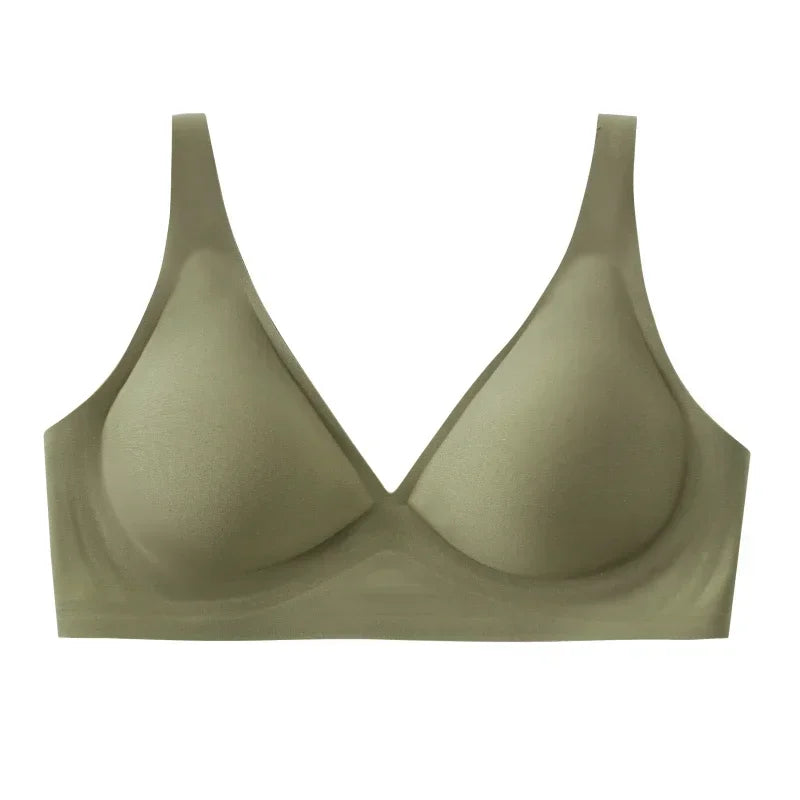 SUJIIN Sexy Wireless Bras for Women Plunge Seamless Invisible Padded Push Up Bra Comfortable Smoothing Female Bralette Bh MX074G