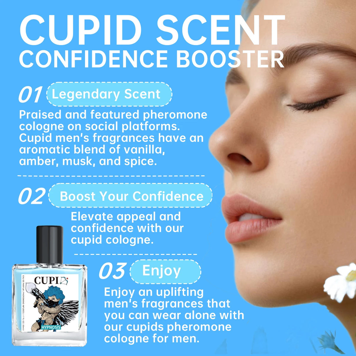 Cupid Hypnosis 2.0 Pheromone Cologne for Men - 50ml (1.7 oz) - Cupid Fragrances