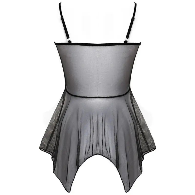 Tulle Suspenders Exquisite Women's Lencerias Lace V-Neck Underwear Semi-transparent Thong Dress Set Females Lingerie Nightgowns