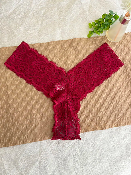 Personalized Text Custom Thong Customization Name Crystal Letters Panties Sexy Lace Underpants for Woman Wife Girlfriend Gift